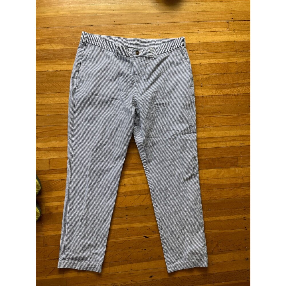 Brooks Brothers Clark seersucker pants slacks striped golf summer wedding 40 32